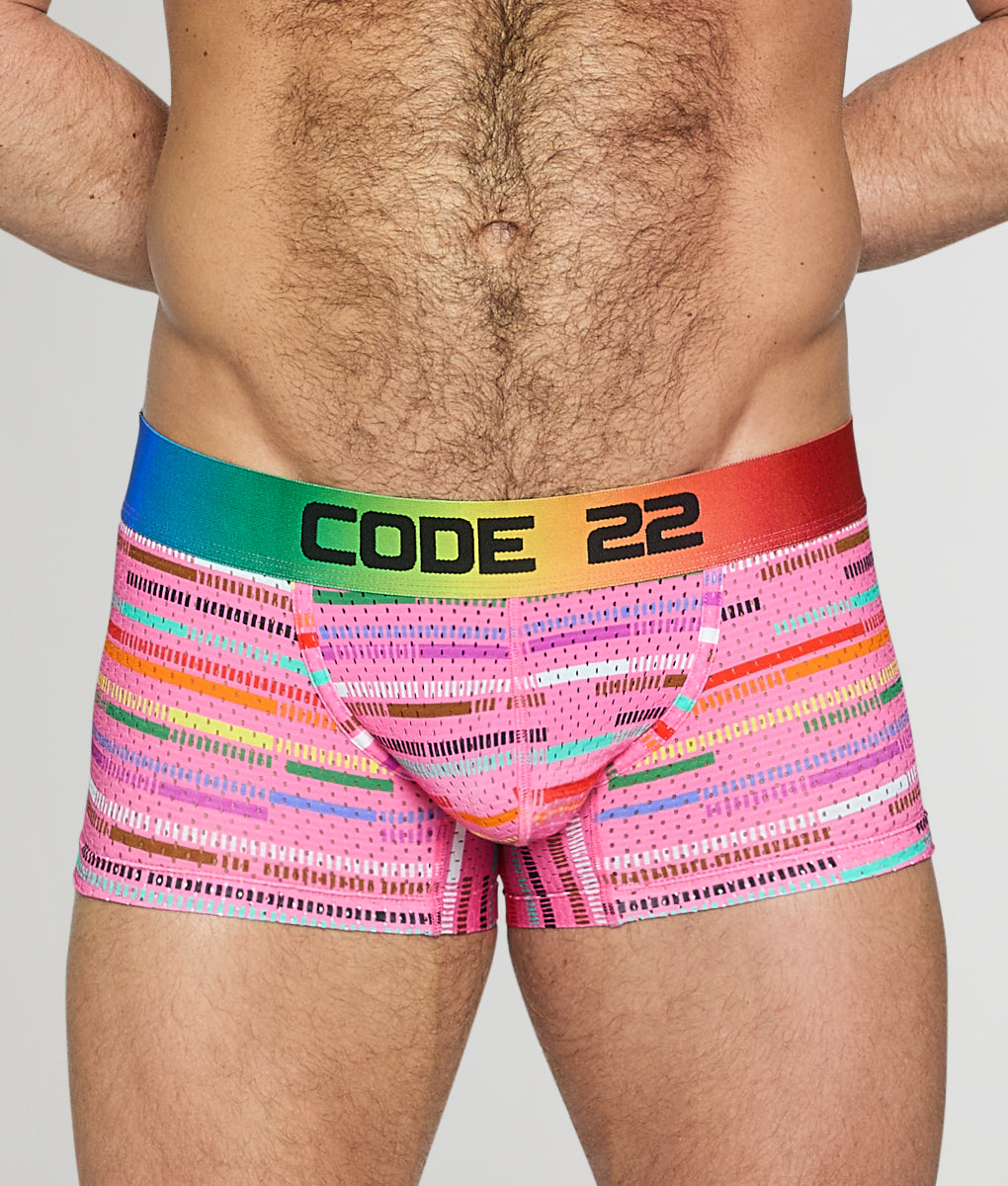Code 22 Pride Mesh Trunk - Pink / Small