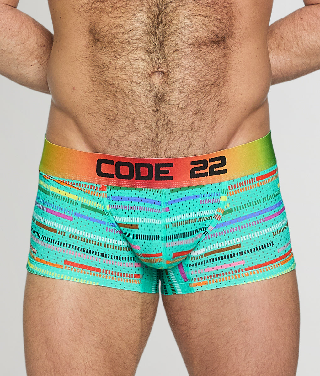 Code 22 Pride Mesh Trunk - Turquoise / Small