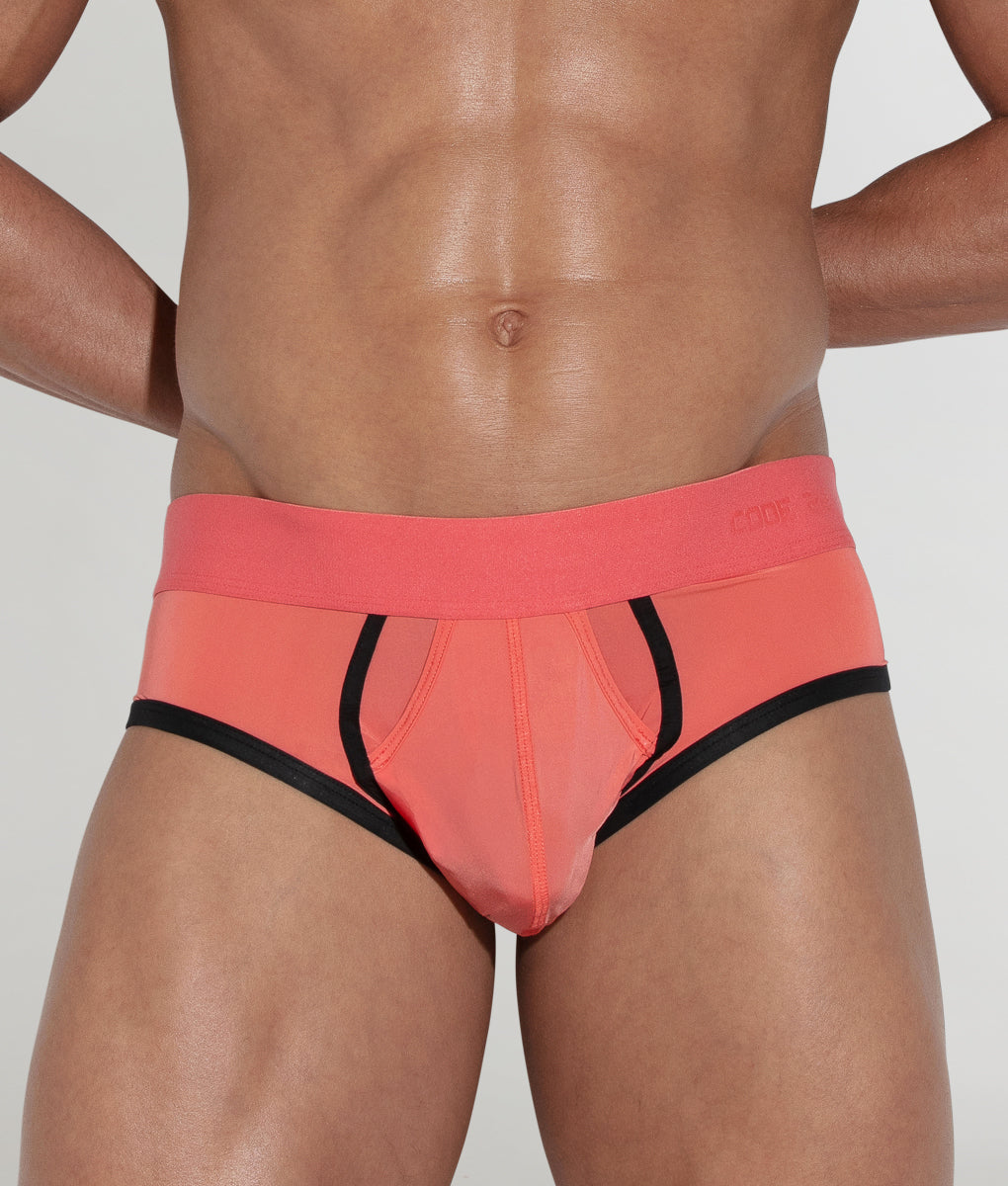 Code 22 Workout Brief - Vermillion Orange / Small