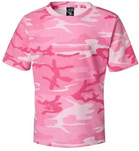 Code Five 2207 Youth Camouflage T-shirt - Pink Woodland