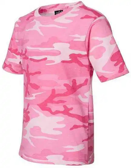 Code Five 2207 Youth Camouflage T-shirt - Pink Woodland