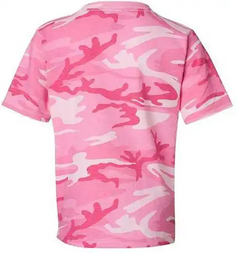 Code Five 2207 Youth Camouflage T-shirt - Pink Woodland