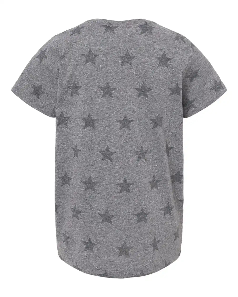 Code Five 2229 Youth Star Print Tee - Granite Heather - Xs