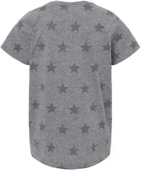 Code Five 2229 Youth Star Print Tee - Granite Heather