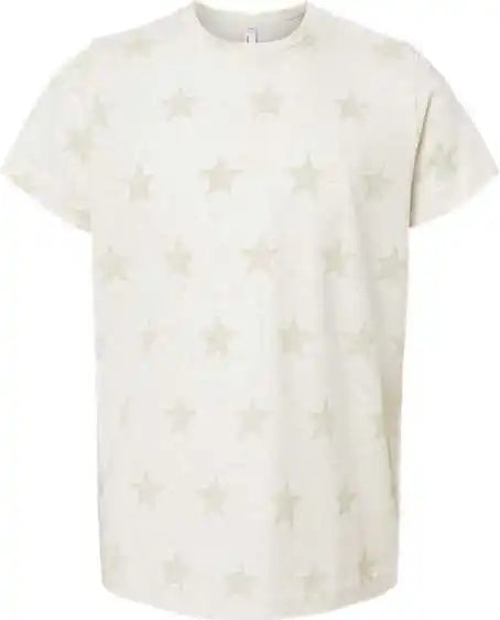 Code Five 2229 Youth Star Print Tee - Natural Heather
