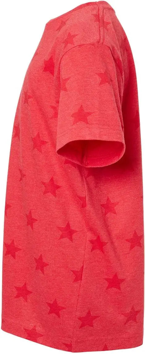 Code Five 2229 Youth Star Print Tee - Red