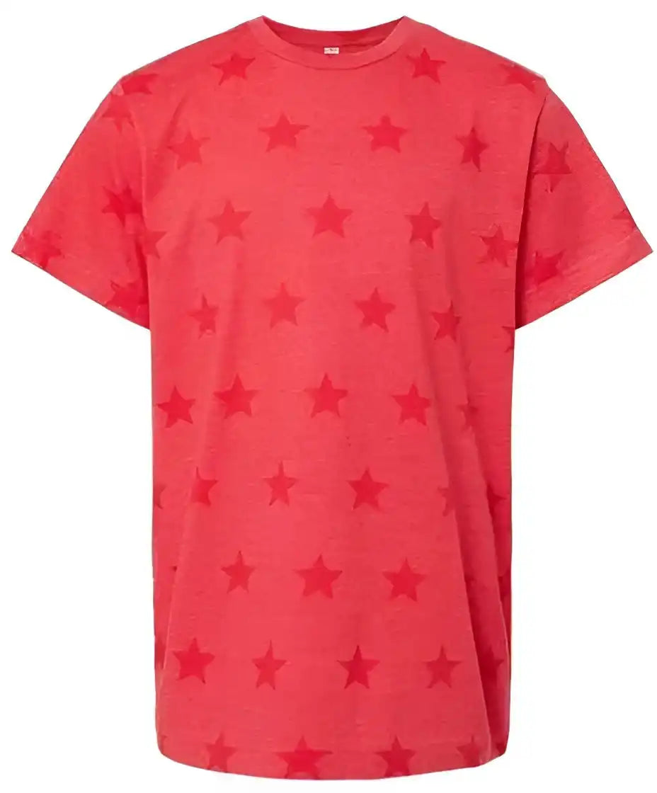 Code Five 2229 Youth Star Print Tee - Red