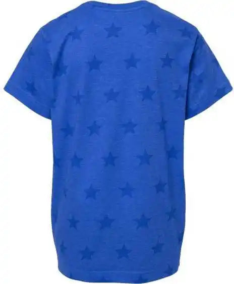Code Five 2229 Youth Star Print Tee - Royal