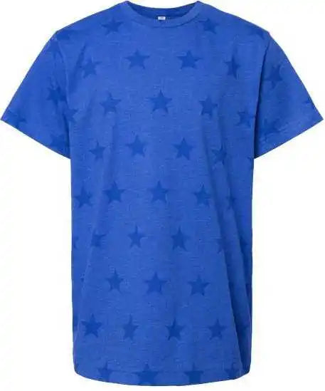Code Five 2229 Youth Star Print Tee - Royal