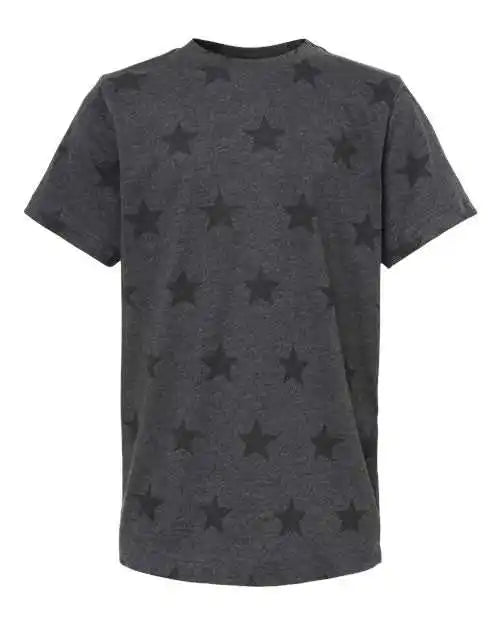 Code Five 2229 Youth Star Print Tee - Smoke
