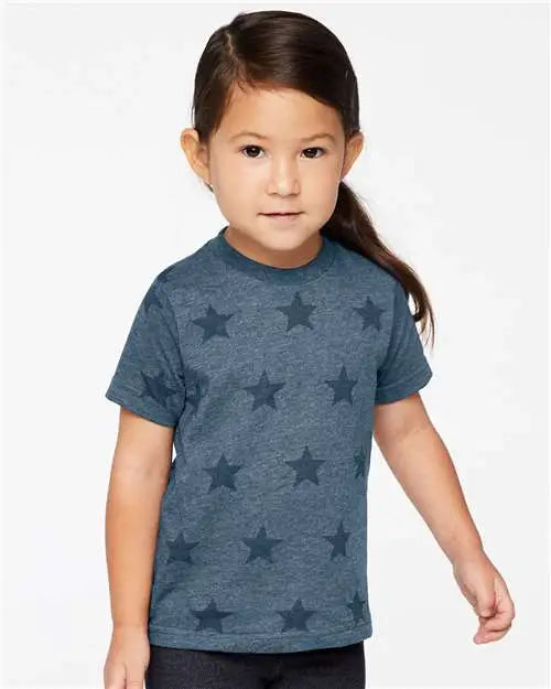 Code Five 3029 Toddler Star Print Tee - Denim