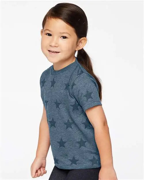 Code Five 3029 Toddler Star Print Tee - Denim