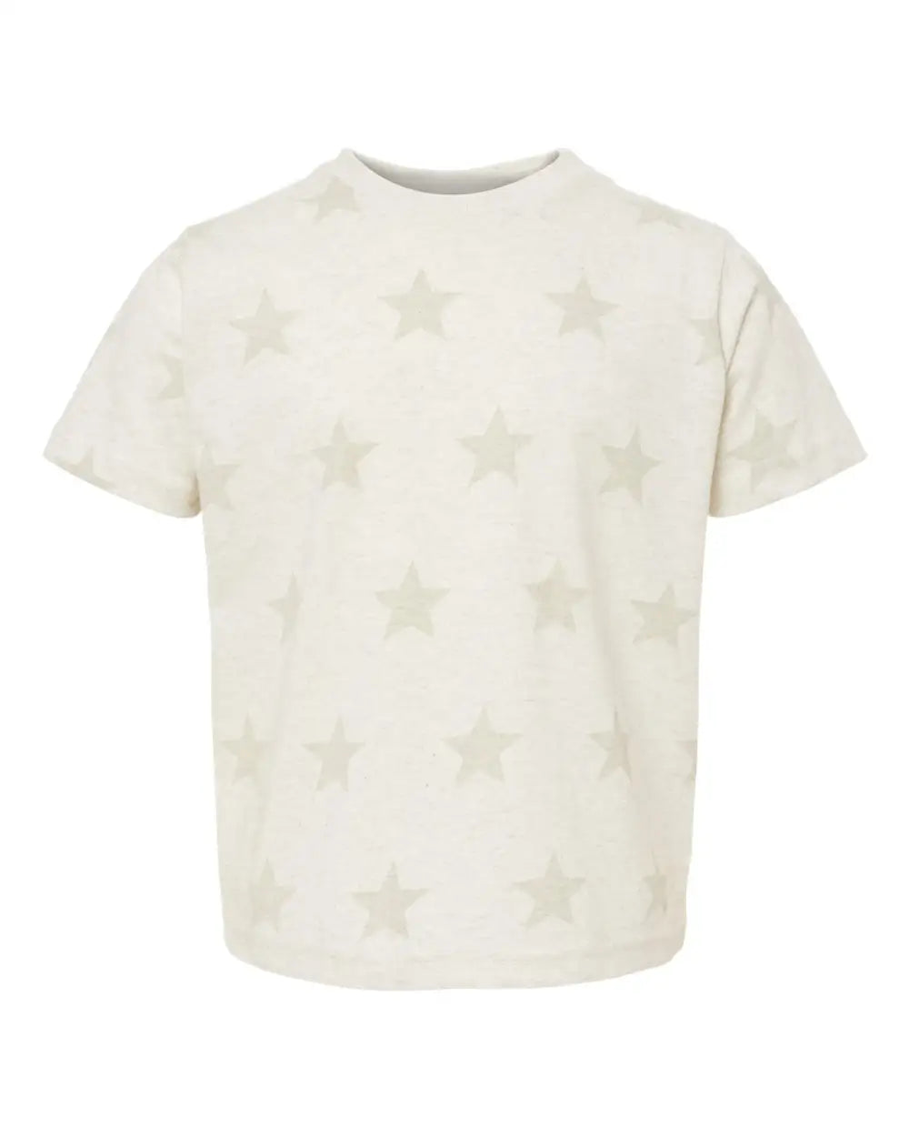 Code Five 3029 Toddler Star Print Tee - Natural Heather - Gray / 4t