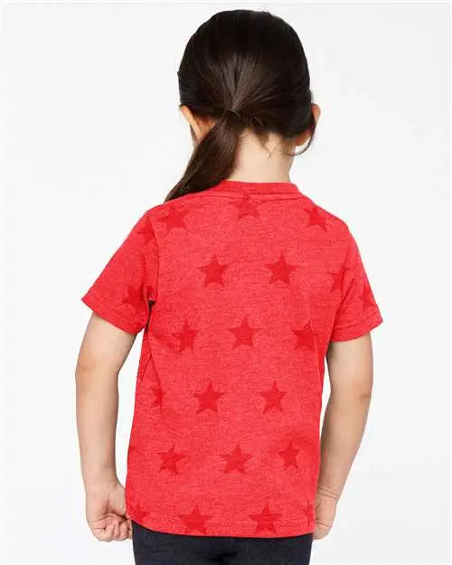 Code Five 3029 Toddler Star Print Tee - Red