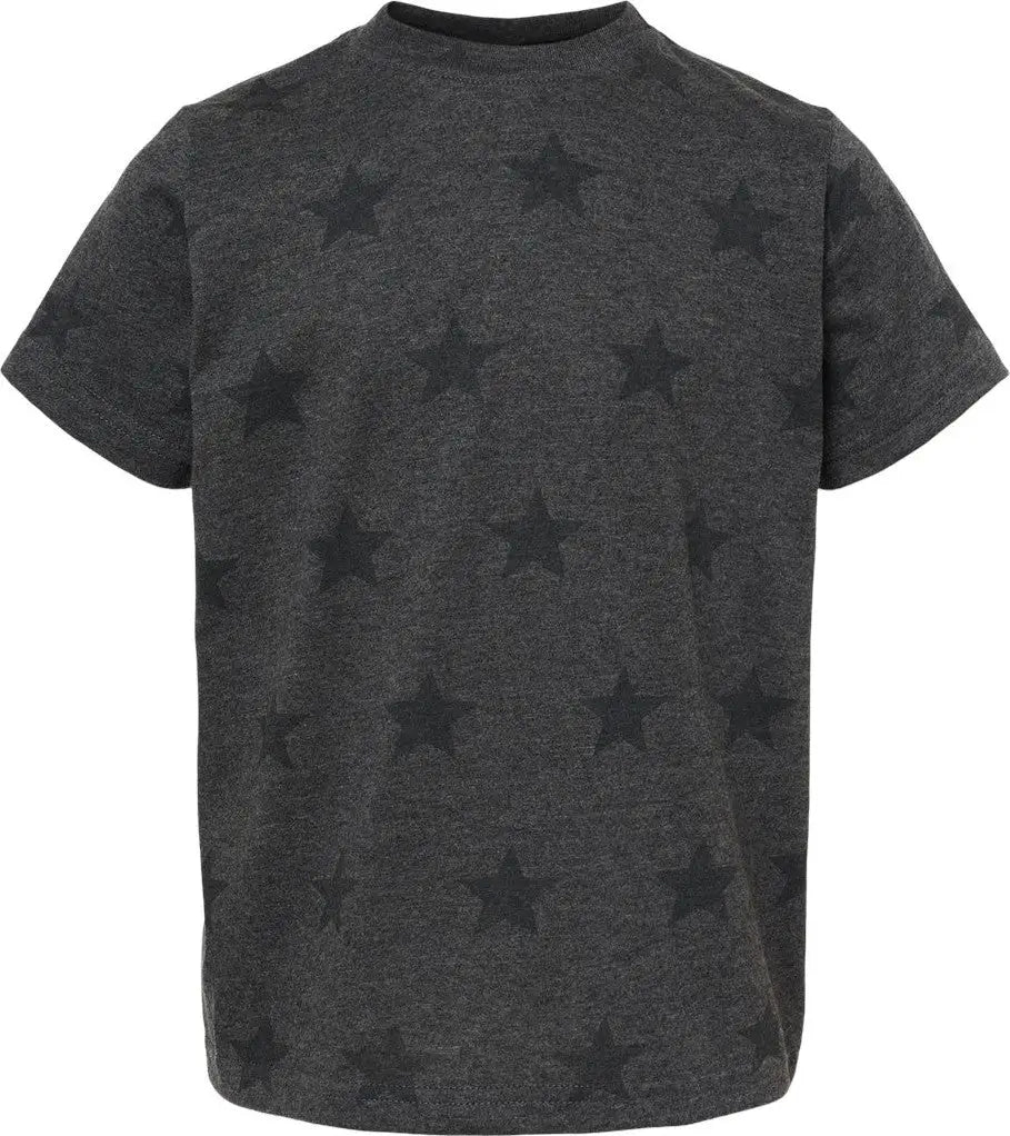 Code Five 3029 Toddler Star Print Tee - Smoke - Gray / 4t