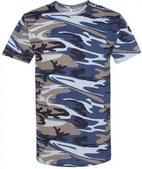 Code Five 3907 Adult Camo Tee - Blue Woodland