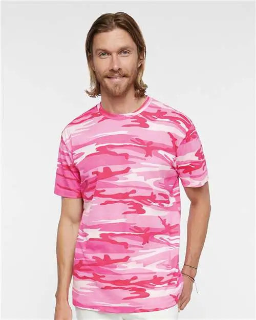 Code Five 3907 Camo Tee - Pink Woodland