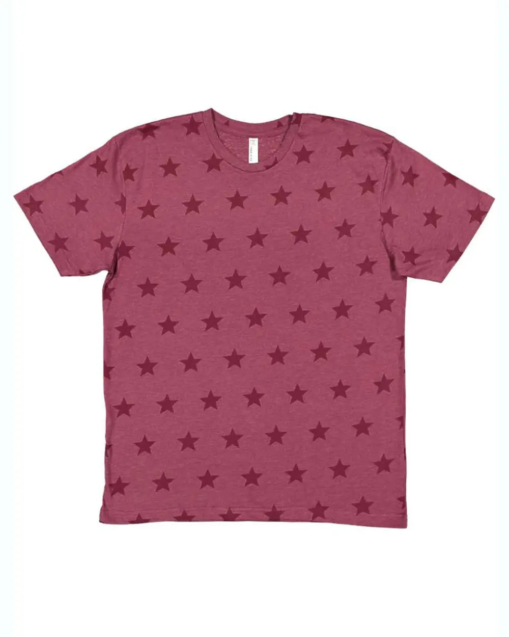 Code Five 3929 Star Print Tee - Burgundy - Maroon / s