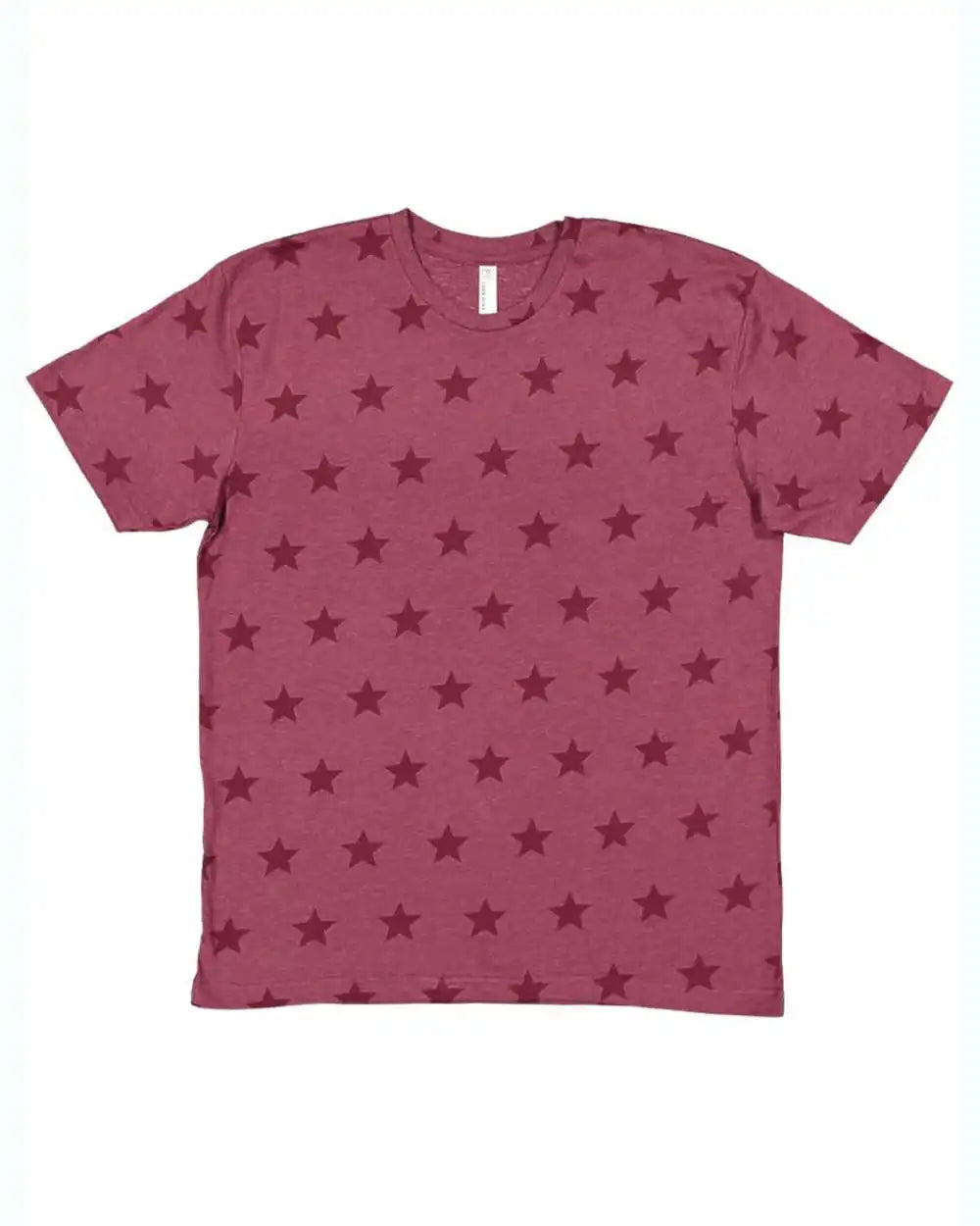 Code Five 3929 Star Print Tee - Burgundy - s