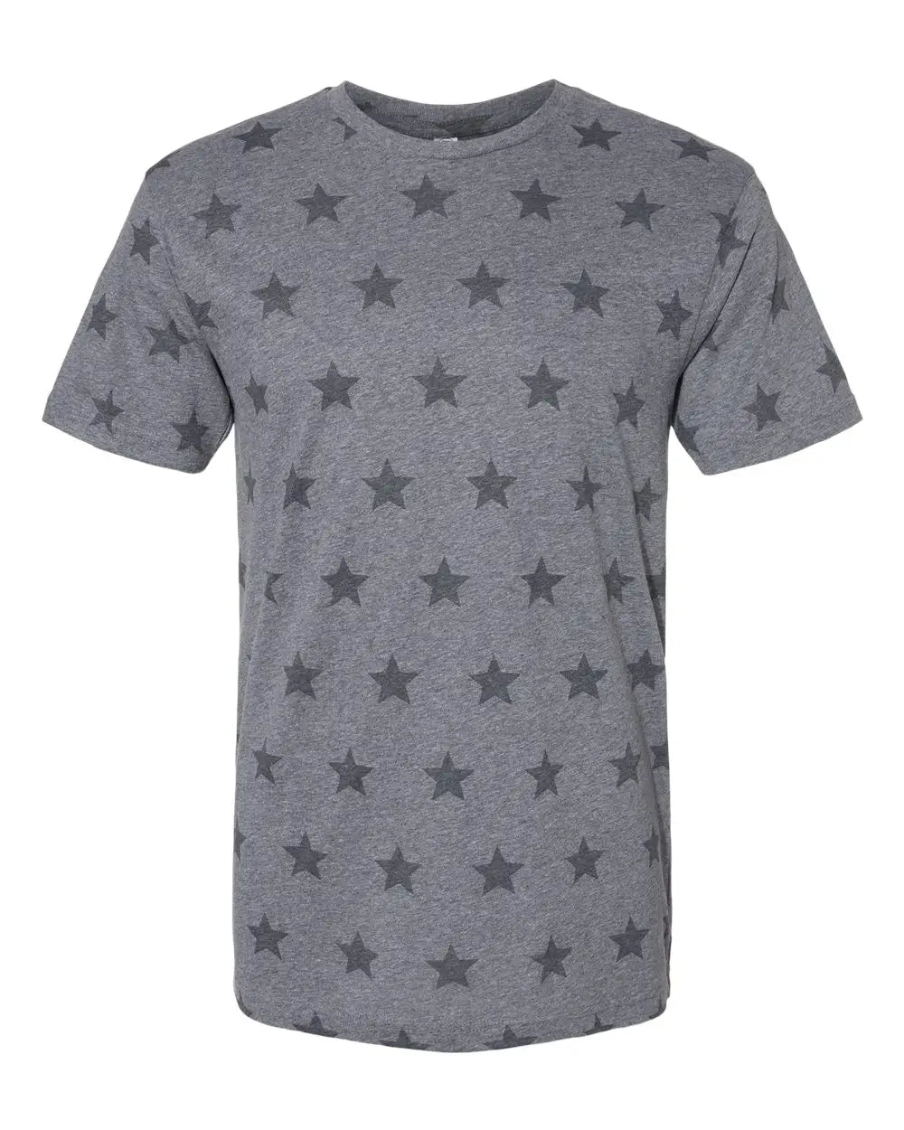 Code Five 3929 Star Print Tee - Granite Heather - Dark Gray / s