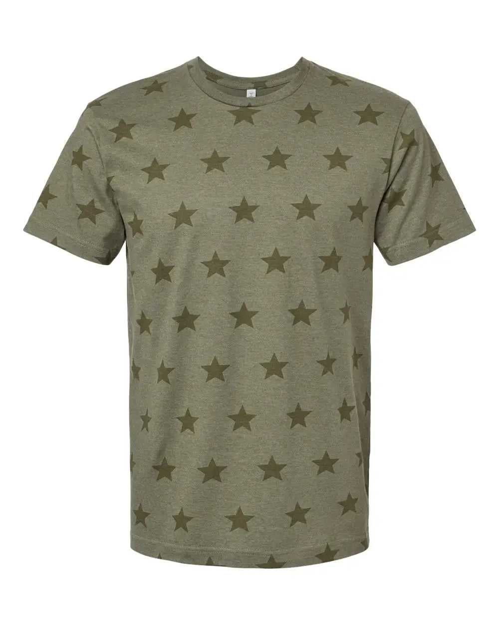 Code Five 3929 Star Print Tee - Military Green