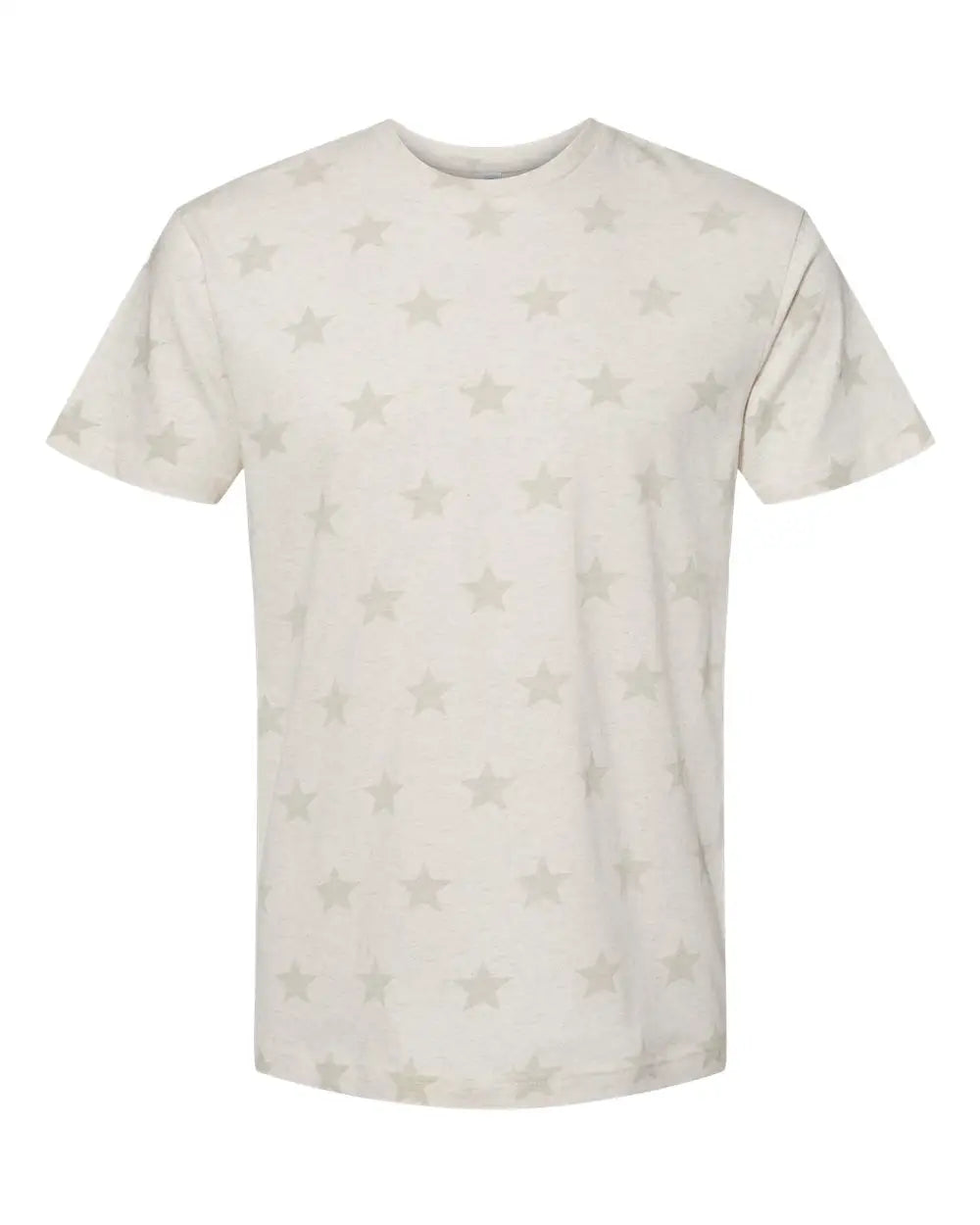 Code Five 3929 Star Print Tee - Natural Heather - Gray / s