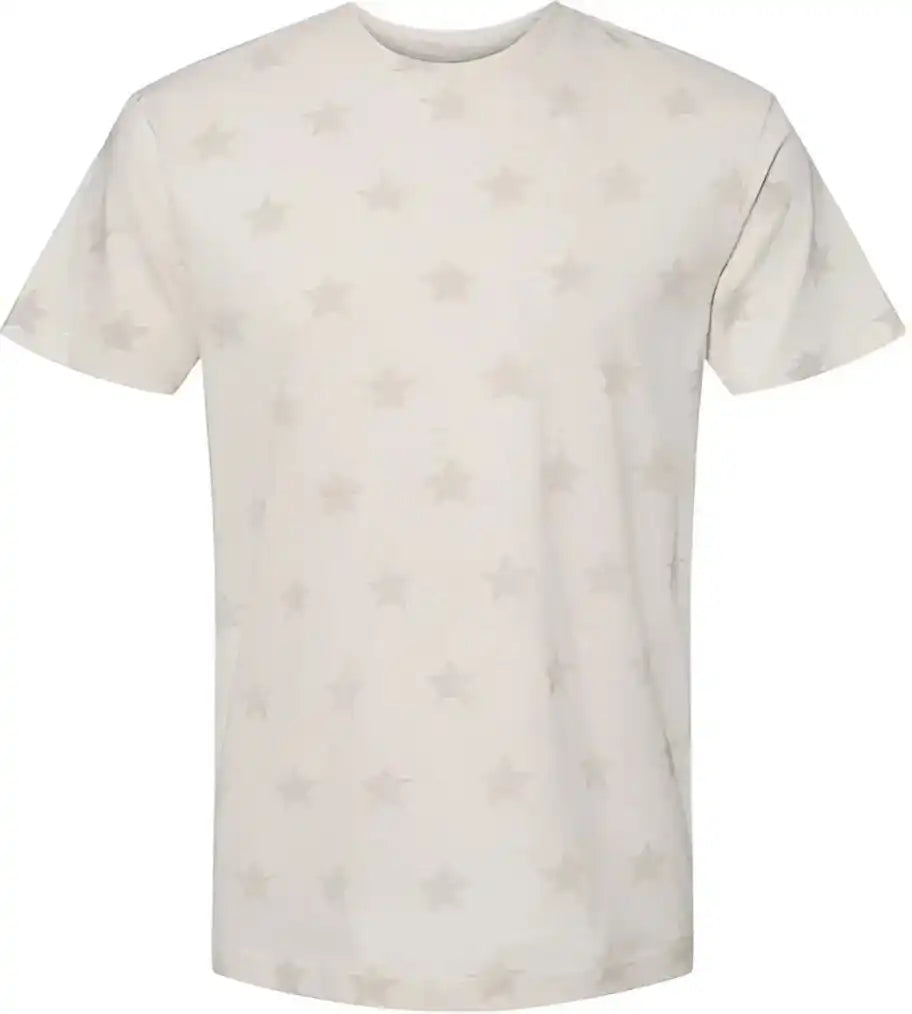 Code Five 3929 Star Print Tee Natural Heather