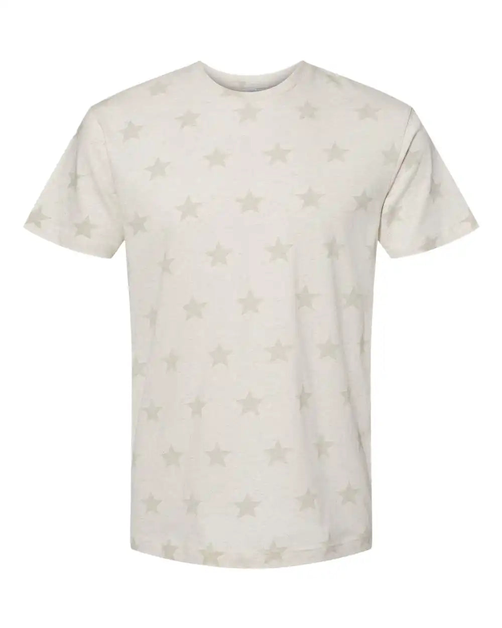 Code Five 3929 Star Print Tee - Natural Heather - s