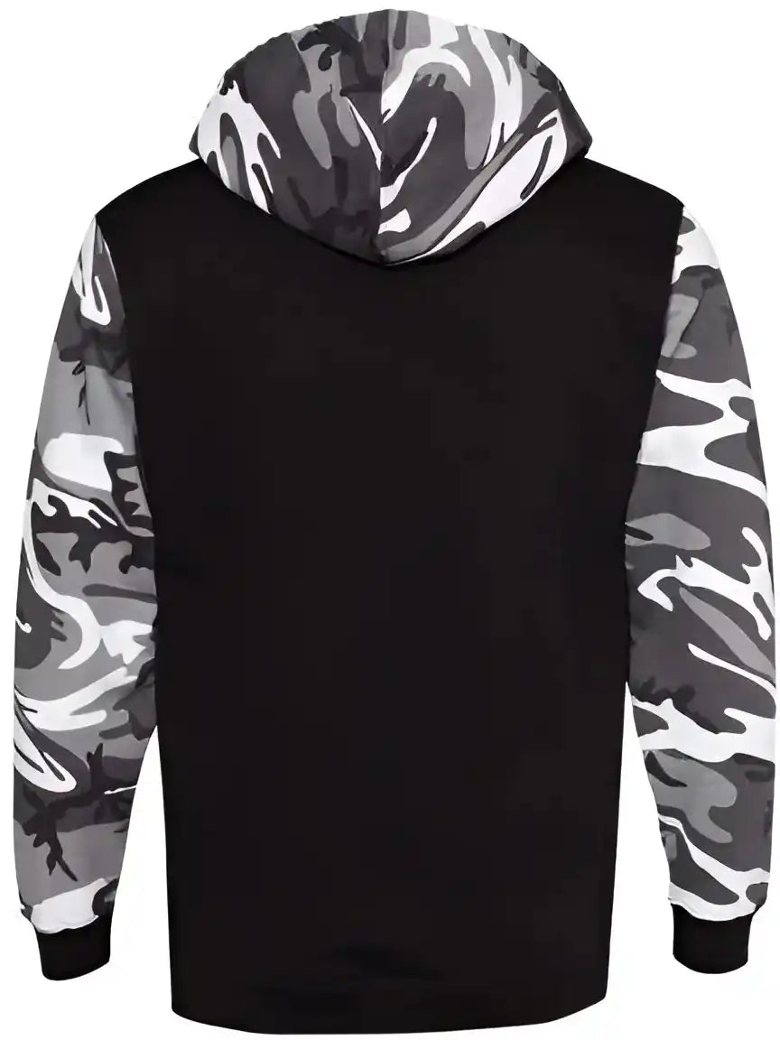 Code Five 3967 Fashion Camo Hooded Sweatshirt Black Urban Woodland Red