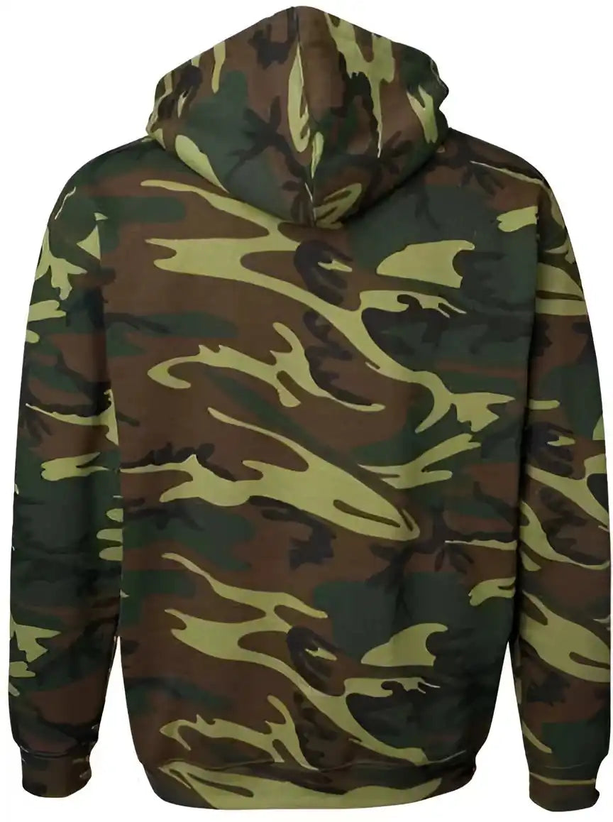 Code Five 3969 Camo Pullover Fleece Hoodie - Green Woodland