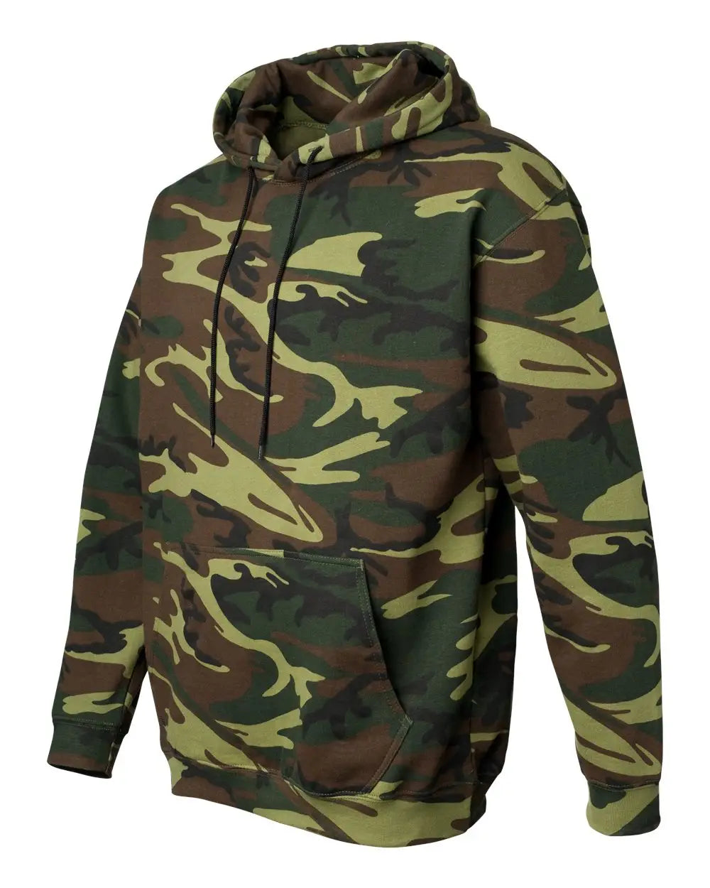 Code Five 3969 Camo Pullover Fleece Hoodie - Green Woodland - s