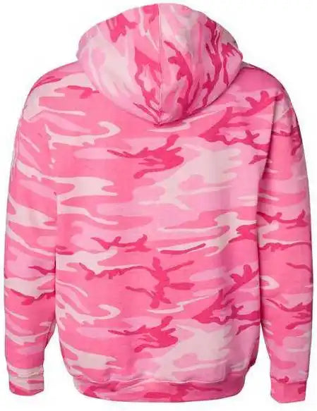 Code Five 3969 Camo Pullover Fleece Hoodie - Pink Woodland