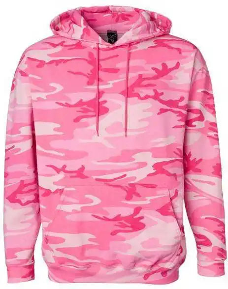 Code Five 3969 Camo Pullover Fleece Hoodie - Pink Woodland