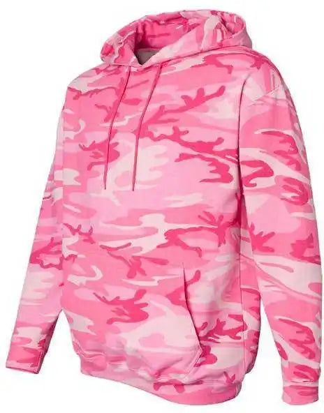 Code Five 3969 Camo Pullover Fleece Hoodie - Pink Woodland