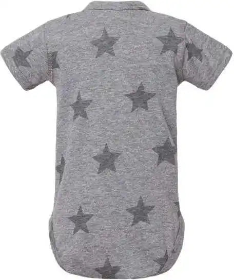 Code Five 4329 Infant Star Print Bodysuit - Granite Heather