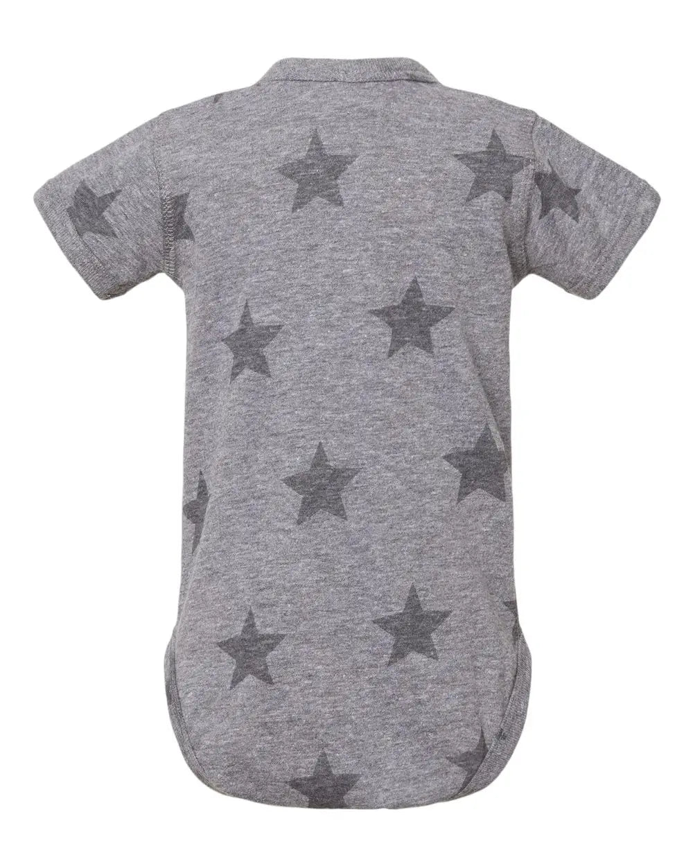 Code Five 4329 Infant Star Print Bodysuit - Granite Heather - Dark Gray / Nb