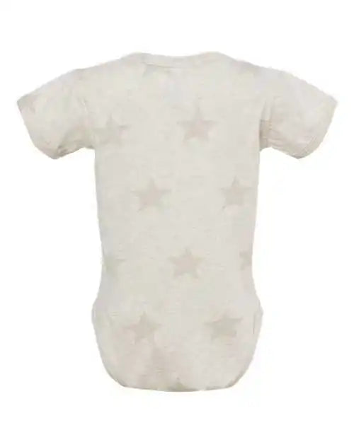 Code Five 4329 Infant Star Print Bodysuit - Natural Heather
