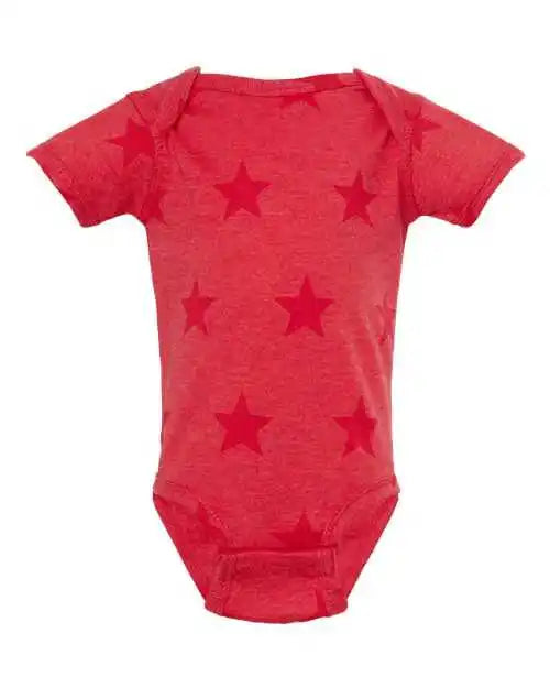 Code Five 4329 Infant Star Print Bodysuit - Red