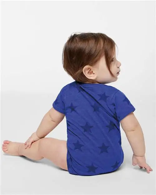 Code Five 4329 Infant Star Print Bodysuit - Royal