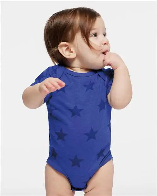 Code Five 4329 Infant Star Print Bodysuit - Royal