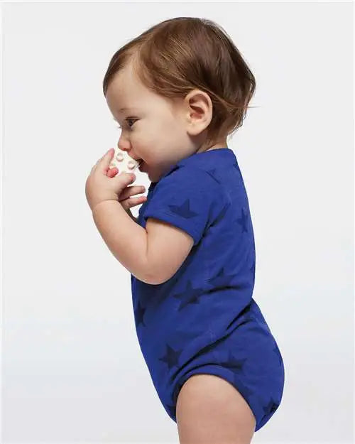 Code Five 4329 Infant Star Print Bodysuit - Royal