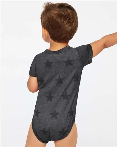 Code Five 4329 Infant Star Print Bodysuit - Smoke