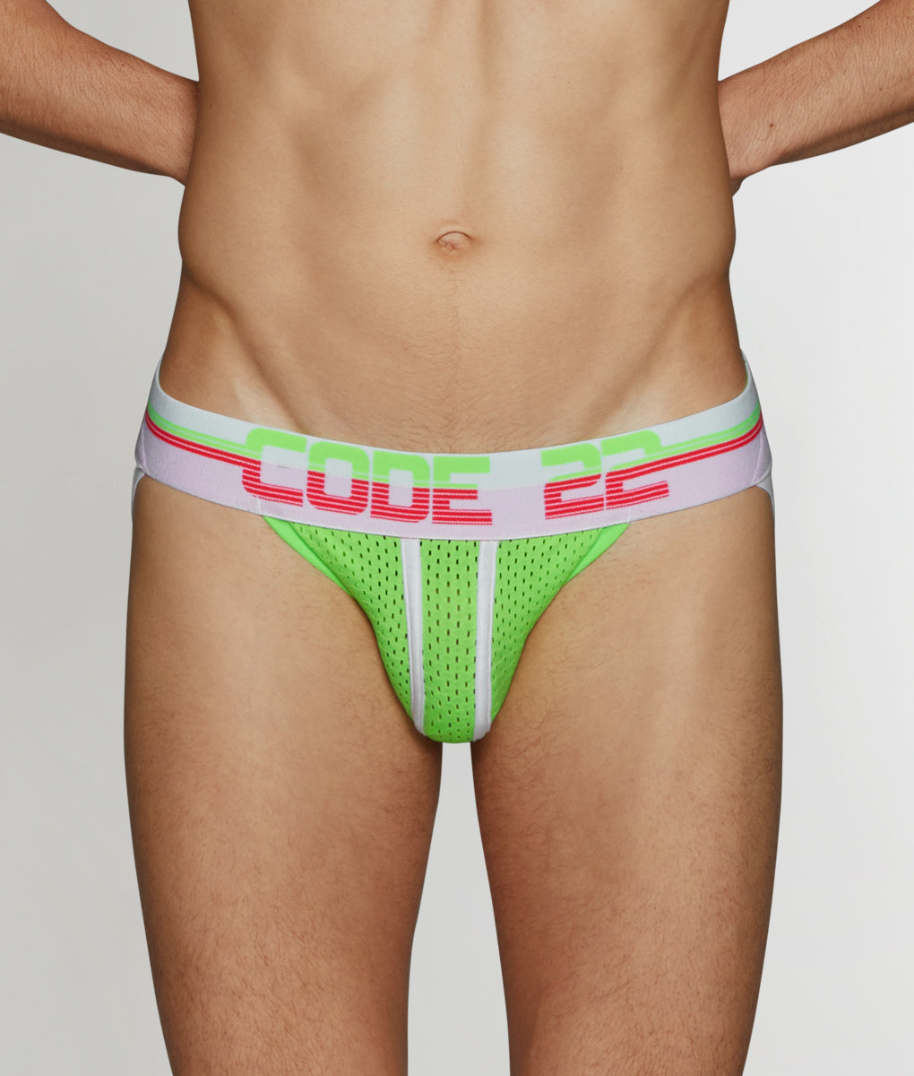 Code 22 Neon Mesh Jockstrap Lime / Small