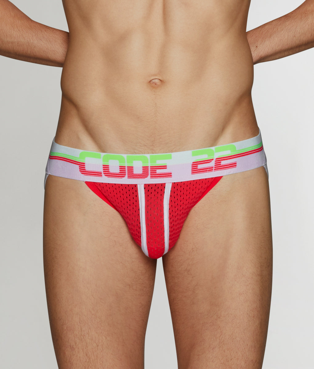 Code 22 Neon Mesh Jockstrap Pink / Small