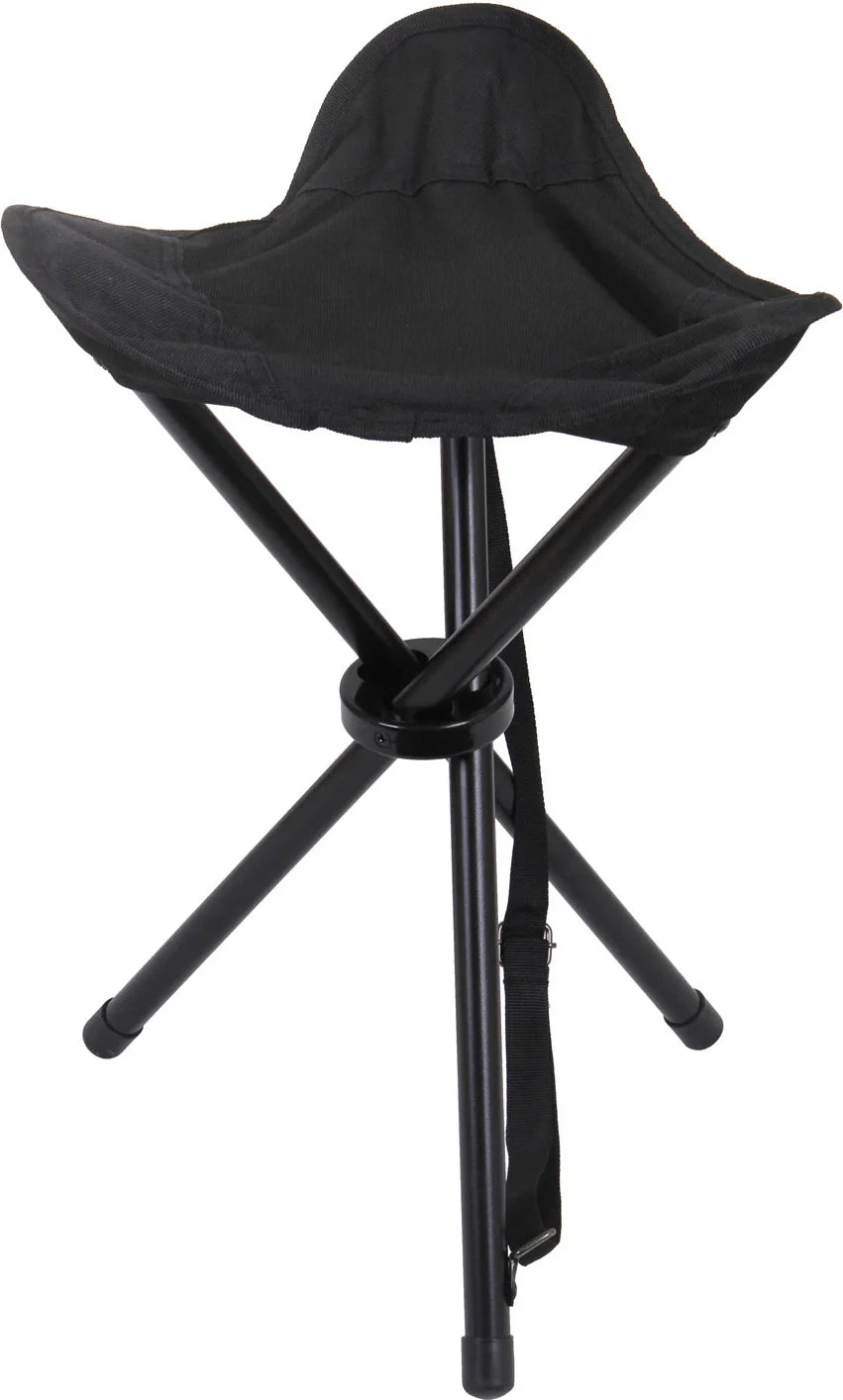 Collapsible Stool with Carry Strap - Black