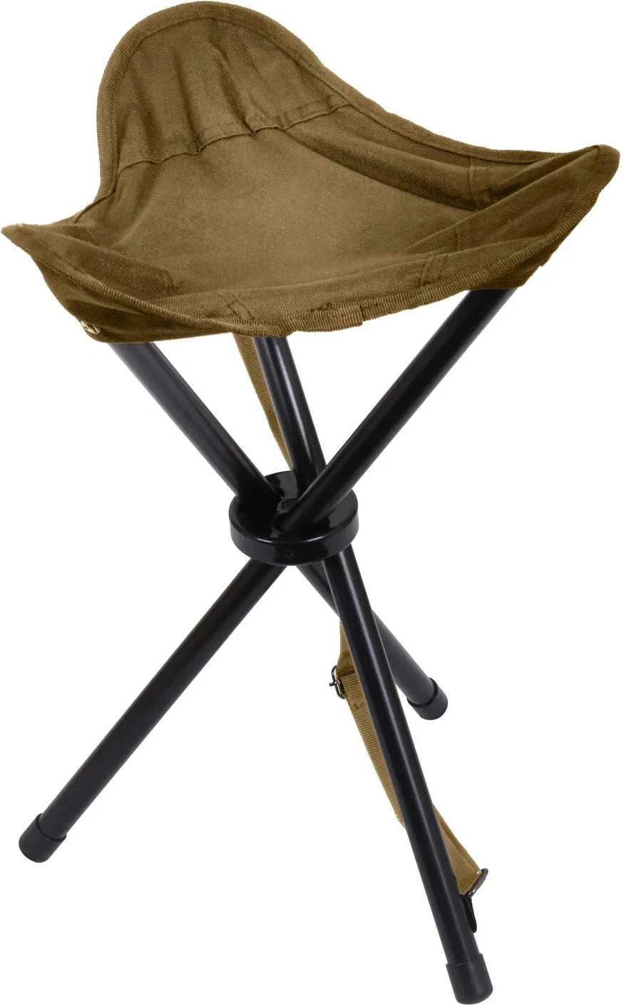 Collapsible Stool with Carry Strap - Coyote Brown