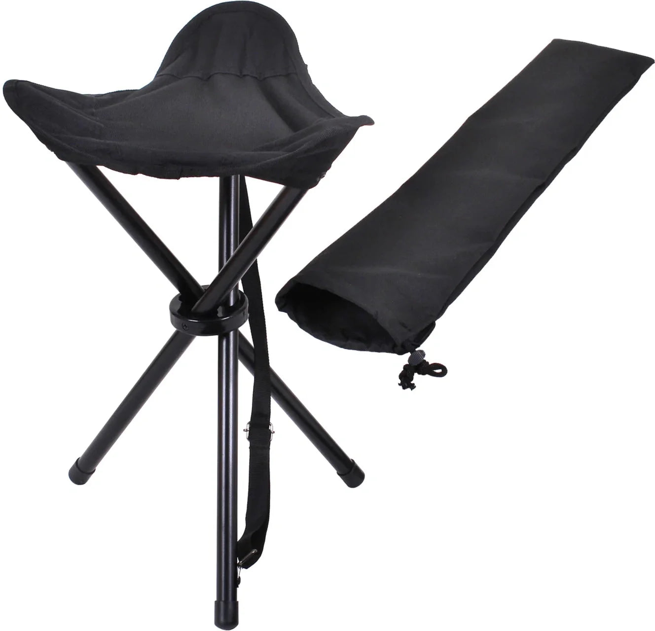 Collapsible Stool with Carry Strap - Coyote Brown