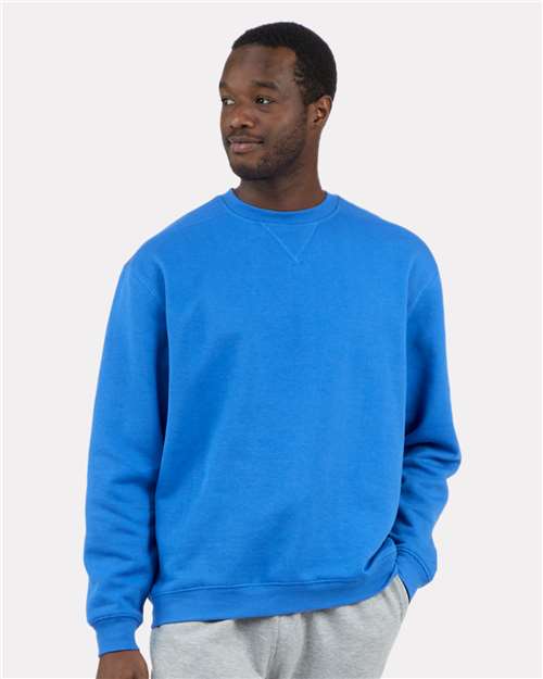 Collegiate Blue Fleece Crew Pullover - BM5101