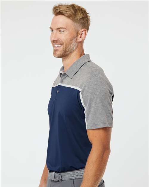 Collegiate Navy/ Grey Two/ Grey Five Melange Ultimate Colorblocked Polo - A512