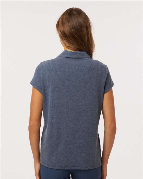 Collegiate Navy Melange Women&#39;s Blend Polo - A690